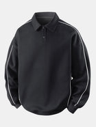 Relax Fit Polo Collar Sweatshirt