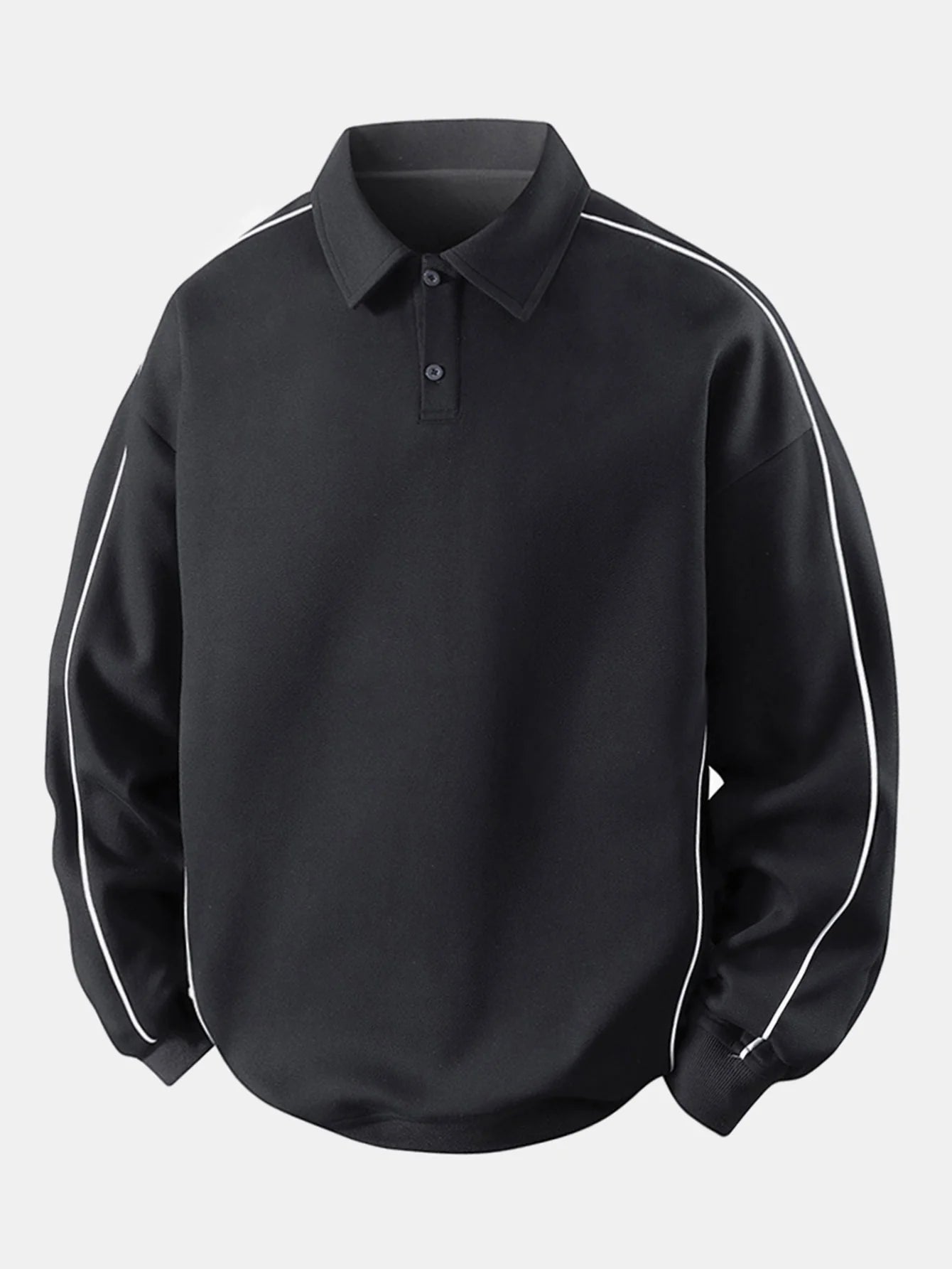 Relax Fit Polo Collar Sweatshirt