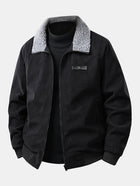 Teddy Lined Zip Up Corduroy Jacket