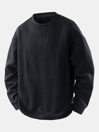Relax Fit Geometric Jacquard Sweatshirt
